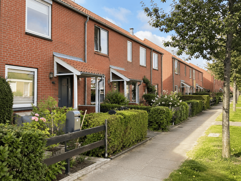 Parcelhuskvarter i Hvidovre med villaer, private indkørsler og grønne haver